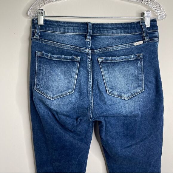KanCan Signature Estilo Raw Hem Mid Rise Skinny Jean Size 27 - Picture 4 of 7